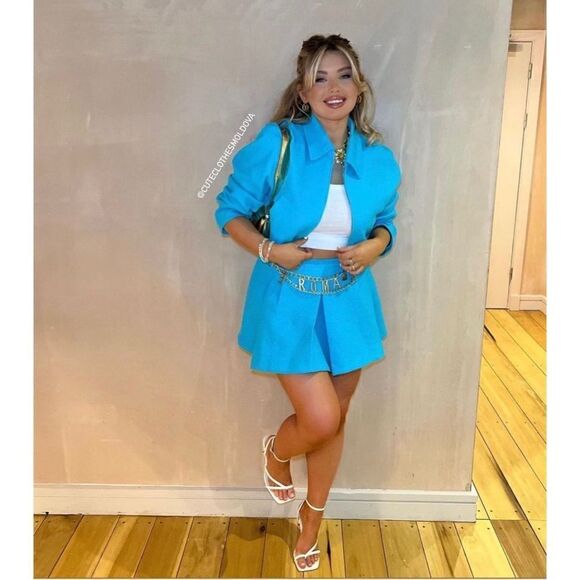 NWT Zara Blogger’s Favorite High Waisted Pleated Textured Skort, Size XS - Picture 13 of 16